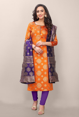 FASHION YOU Brocade Self Design Kurta & Churidar Material