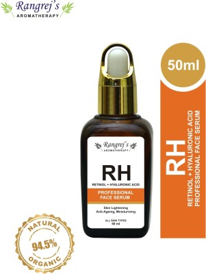 Rangrej's AROMATHERAPY RH RETINOL+HYALURONIC ACID PROFESSIONAL FACE SERUM FOR ANTI AGEING,SKIN LIGHTENING ,MOISTURISING.ALL SKIN TYPES(50 ml)