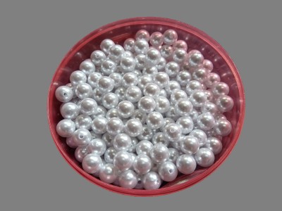 Hglass 100pcs of Round 12mm Pearl Beads for Room Decoration & Gift Making