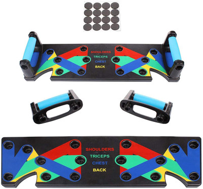 Oxa 9 in 1 Colour Coded Push Up Board System Body Building Fitness Exercise Tools Push-up Bar