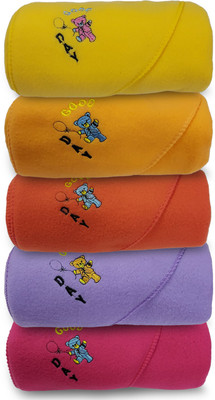 alamodey Solid Crib Hooded Baby Blanket for  Mild Winter(Microfiber, Multicolor)