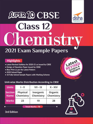 Super 10 CBSE Class 12 Chemistry 2021 Exam Sample Papers 3rd Edition(Paperback, Disha Experts)