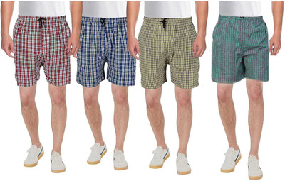 CLOCOMFERR Checkered Men Boxer