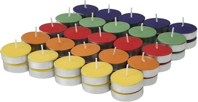 STORKLER UNCENTED TEA LIGHT MULTICOLOUR Candle (Multicolor, Pack of 100) Candle(Multicolor, Pack of 100)