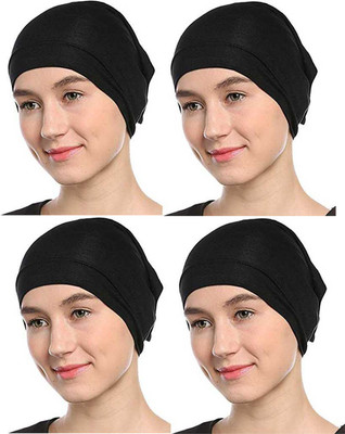 MONATI Solid Beanie Cap(Pack of 4)