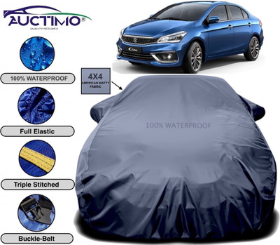 AUCTIMO Car Cover For Maruti Suzuki Ciaz (With Mirror Pockets)(Blue)