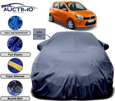 AUCTIMO Car Cover For Maruti Suzuki Celerio (With Mirror Pockets)(Blue)
