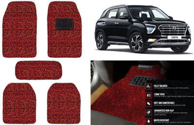Auto Kite Plastic, PVC, Vinyl Standard Mat For  Hyundai Creta(Red, Black)