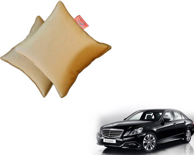 WolkomHome Beige Fabric Car Pillow Cushion for Universal For Car(Square, Pack of 2)
