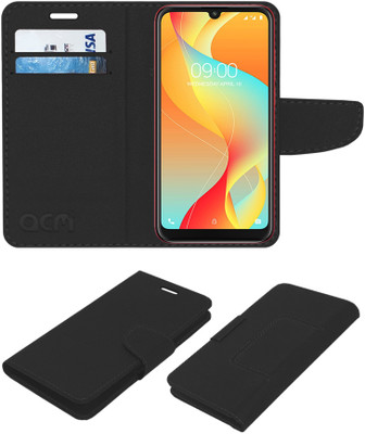 ACM Flip Cover for Lava Z66(Black, Cases with Holder)