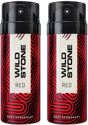 Wild Stone Red Deodorant 2pc - AM Body Spray  -  For Men(300 ml, Pack of 2)