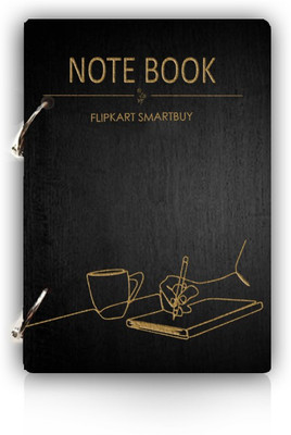 Flipkart SmartBuy Handmade paper wooden diary A5 Diary UNRULED 160 Pages(Black)