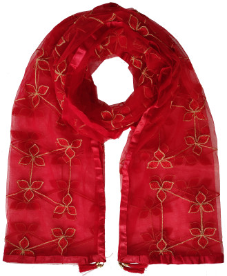 YOUTHQUAKE Net Embroidered Women Dupatta