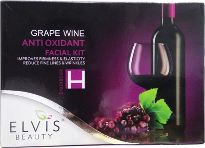 ELVIS BEAUTY EVS Grape Wine Facial Kit - Anti Oxidant(5 x 84 g)