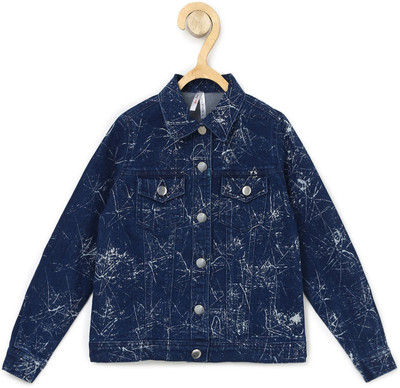 STYLESTONE Full Sleeve Printed Boys Denim Jacket