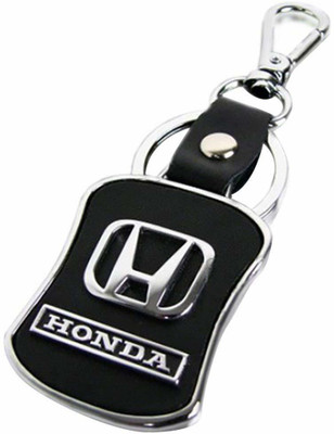Vishu ENT Honda Car Logo Leather-Metallic Locking Keychain/Key Chain/Keyring/Key Ring Key Chain