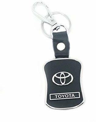 Vishu ENT Toyota Car Logo Leather-Metallic Locking Keychain/Key Chain/Keyring/Key Ring Key Chain