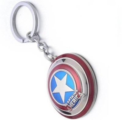 Zim Zim Marvel Captain America Shield Rotating Keychain Metal Keyring Key Chain