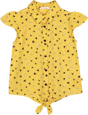 BUDDING BEES Girls Casual Rayon Top(Yellow, Pack of 1)