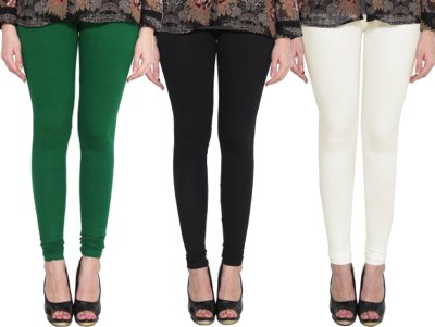 Clarita Churidar  Western Wear Legging(Dark Green, Black, White, Solid)