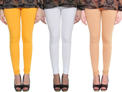 Clarita Churidar  Western Wear Legging(Yellow, White, Gold, Solid)