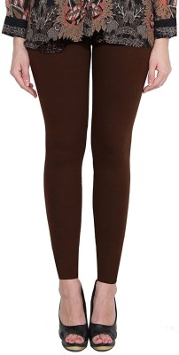 Clarita Ankle Length Western Wear Legging(Brown, Solid)