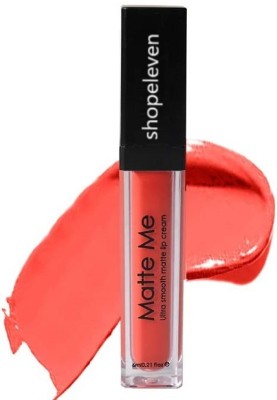 Shopeleven Matte Me ultra Smooth Liquid Lipstick(bright orange, 6 ml)