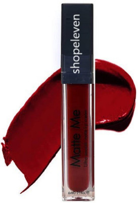 Shopeleven Matte Me ultra Smooth Liquid Lipstick(maroon, 6 ml)