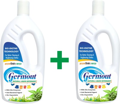 Germout Natural Liquid Detergent (1Ltr + 1Ltr) = 2ltr Fresh Liquid Detergent(2 x 1000 ml)