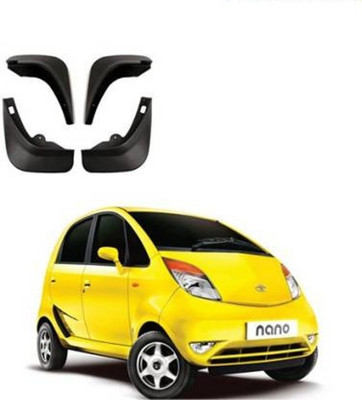 Grownshine Front Mud Guard, Rear Mud Guard For Tata Nano 2008, 2009, 2010, 2011, 2012, 2013, 2014, 2015(Black)