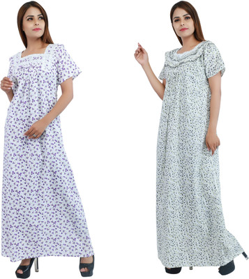 LDHSATI Women Maternity/Nursing Nighty(Multicolor)