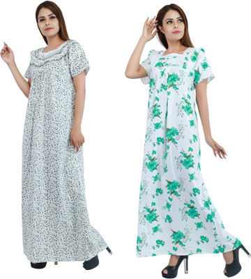 LDHSATI Women Nighty(Multicolor)