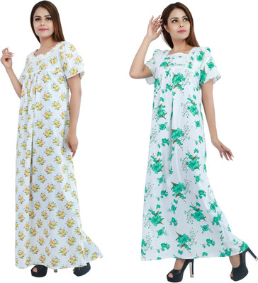 LDHSATI Women Nighty(Multicolor)