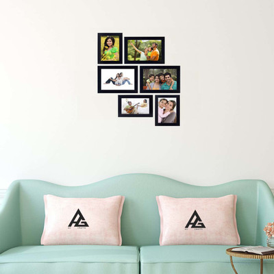 Stuthi Arts Wood Wall Photo Frame(Black, 6 Photo(s), 5X7 4X6)