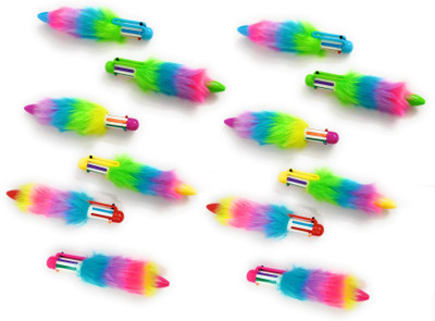AARVI Feather Pens Ball Pen(Pack of 12, Ink Color - Blue)