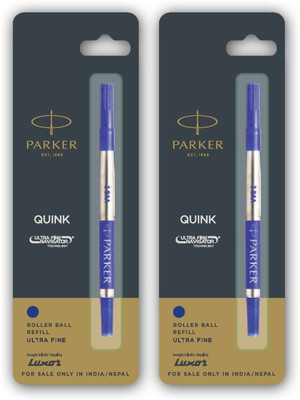 PARKER Ultra Fine Navigator Roller Pen Blue 1 Refills Ball Pen(Pack of 2, Ink Color - Blue)