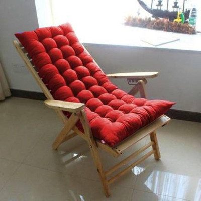 KVASTRA Microfibre Solid Chair Pad Pack of 1(Red)