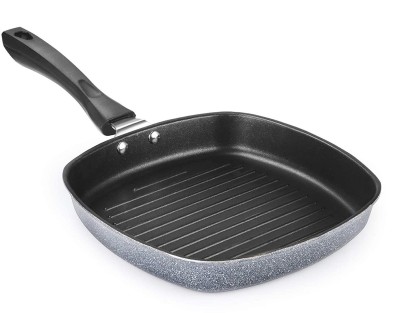 JAINEX Deluxe Grill Pan Grill Pan 22 cm diameter 1 L capacity(Aluminium, Non-stick)