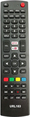 LipiWorld URL163 4K UHD Led LCD Smart Tv Remote with Function Netflix YouTube Compatible for  Reconnect Remote Controller(Black)