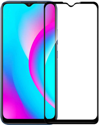 TINGTONG Edge To Edge Tempered Glass for Realme C15(Pack of 1)