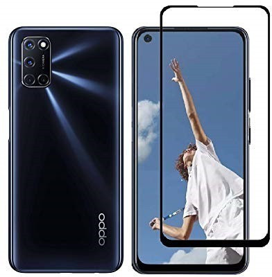 BRENZZ Edge To Edge Tempered Glass for OPPO A52(Pack of 1)