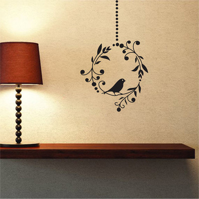 fuzzy 80 cm birds Self Adhesive Sticker(Pack of 1)