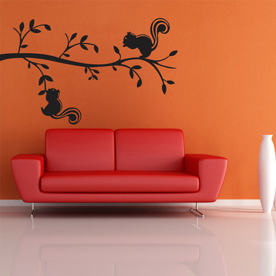 fuzzy 100 cm squirrels Self Adhesive Sticker(Pack of 1)