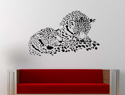 fuzzy 60 cm Cheetah Self Adhesive Sticker(Pack of 1)