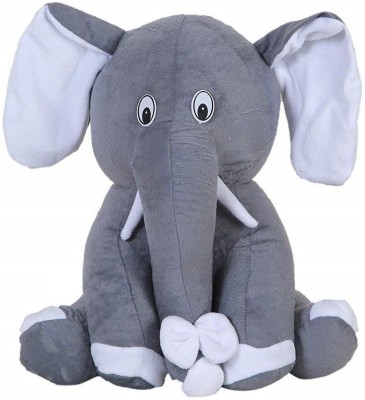 Crispy toys Elephant Soft Toy For Kids, Children Playing Teddy Bear in 24 Cm Long  - 24 cm(Grey)