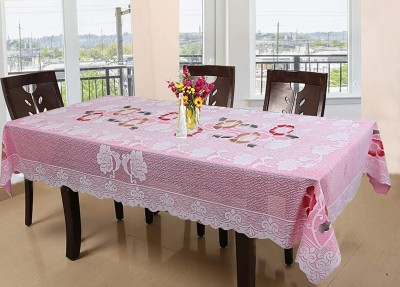 pk craft Floral 2 Seater Table Cover(Pink, Cotton)