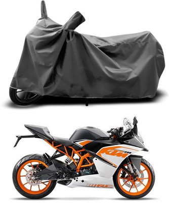 SEBONGO Waterproof Two Wheeler Cover for KTM(RC 200, Grey)