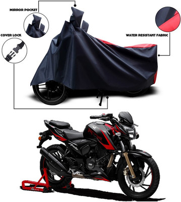 SEBONGO Two Wheeler Cover for TVS(Apache, Grey)