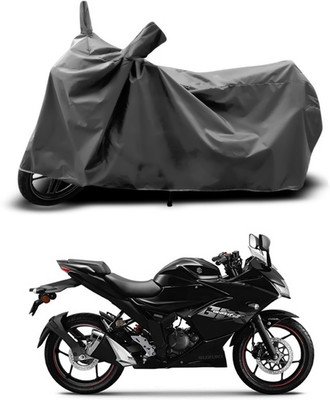 SEBONGO Waterproof Two Wheeler Cover for Suzuki(Gixxer SF, Grey)