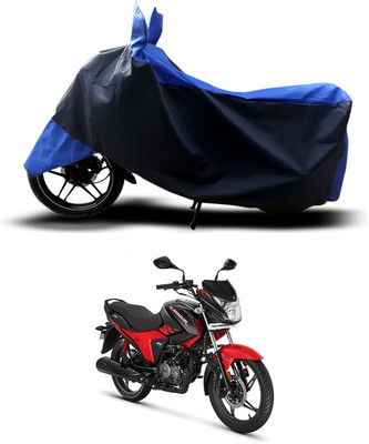 AUTOCAD Waterproof Two Wheeler Cover for Hero(Glamour, Blue, Black)
